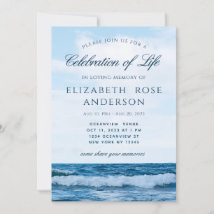 Elegant Celebration of Life Memorial Invitation