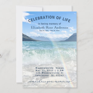 Elegant Celebration of Life Memorial Invitation
