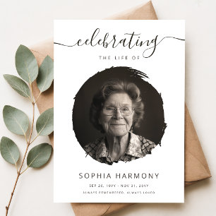 Elegant Celebration of Life Photo Funeral Program