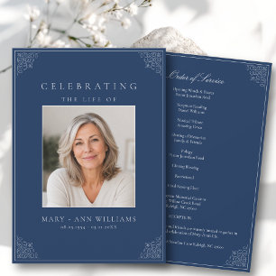Elegant Celebration of Life Photo Funeral Program