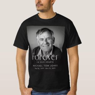 Elegant Celebration of Life Photo Funeral T-Shirt