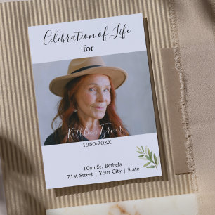 Elegant Celebration of Life Photo Invitation