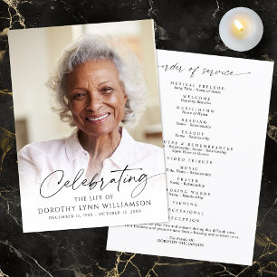 Elegant Celebration of Life Photo Script Program