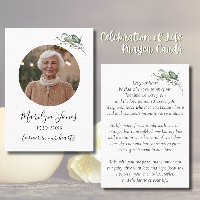 Elegant Celebration of Life Prayer Cards (Elegant Celebration of Life Prayer Cards
)