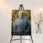 Elegant Celebration of Life Script Photo Funeral 