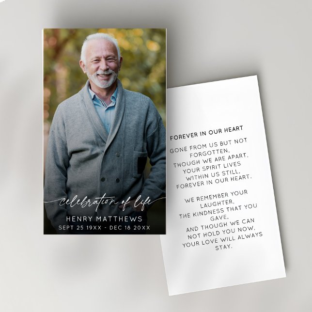 Elegant Celebration of Life Script Photo Funeral (Creator Uploaded)