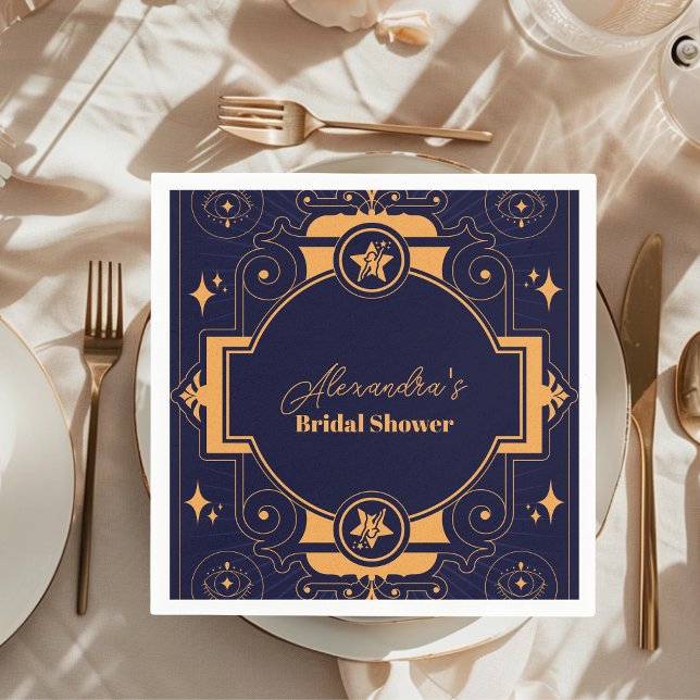 Elegant Celestial Bridal Shower Napkin (Creator Uploaded)