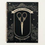 Elegant Celestial Hair Stylist Appointment Binder Planner<br><div class="desc">An professional hair stylist appointment calendar planner featuring a pair of scissors on the front. Designed for you by Blackberry Boulevard.</div>