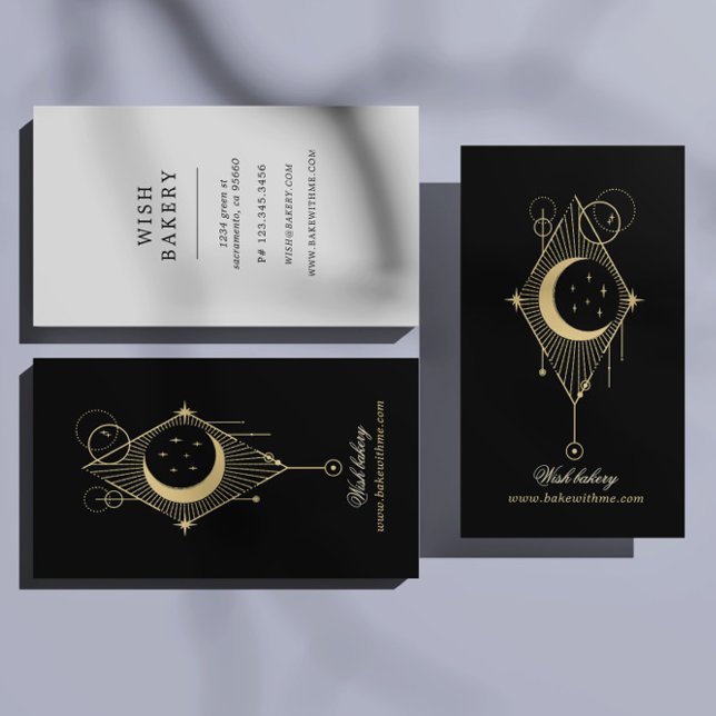 Elegant Celestial Mystical Vertical Business Card (Creator Uploaded)