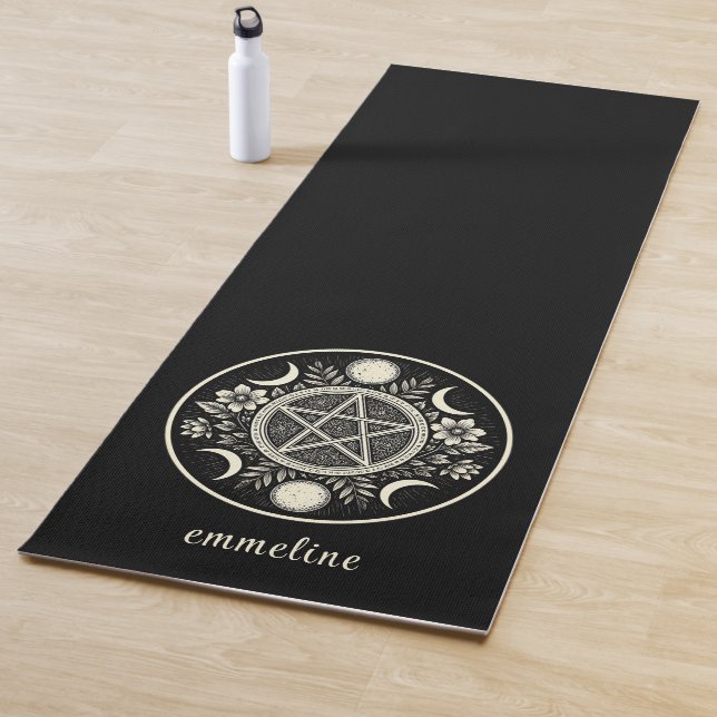 Elegant Celestial Sun Moon Personalised  Yoga Mat (In Situ)