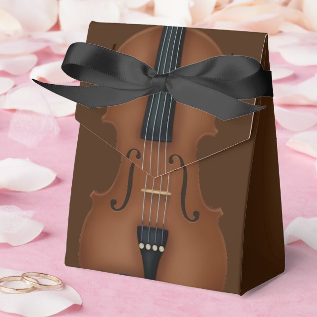 Elegant Cello Stringed Instrument Classical Music Favour Box (Wedding)