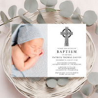 Elegant Celtic Cross Photo Baptism