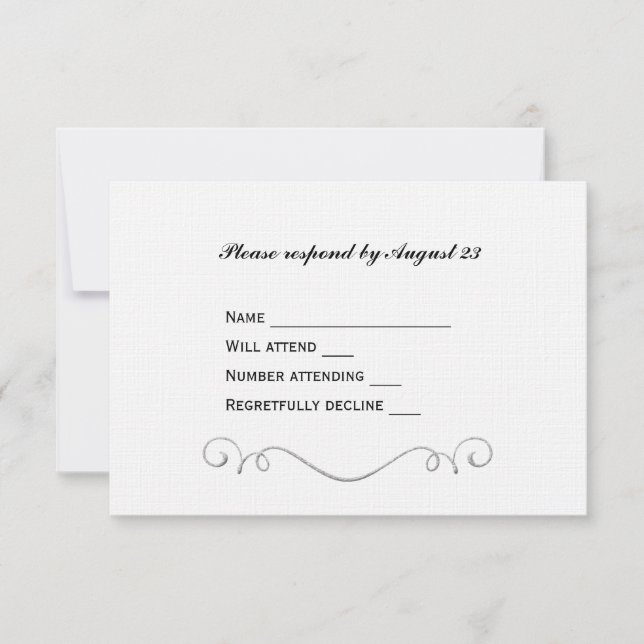 Elegant Celtic Cross RSVP Card (Front)