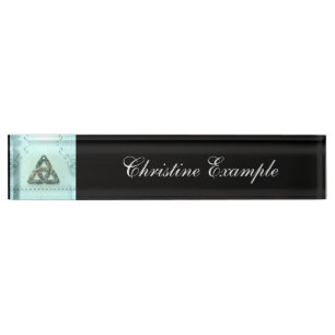 Elegant celtic knot nameplate