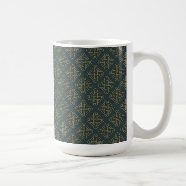 Elegant Celtic Knot Pattern Coffee Mug (Right)