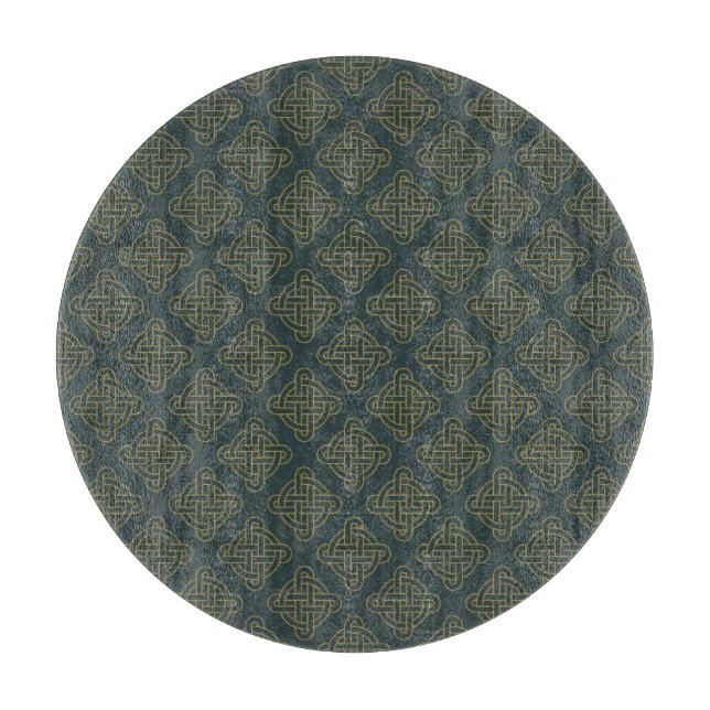 Elegant Celtic Knot Pattern Cutting Board (Front)