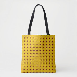 elegant celtic-knot pattern in gold tote bag
