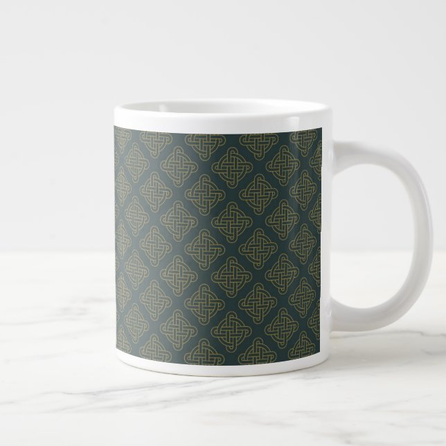 Elegant Celtic Knot Pattern Large Coffee Mug (Right)