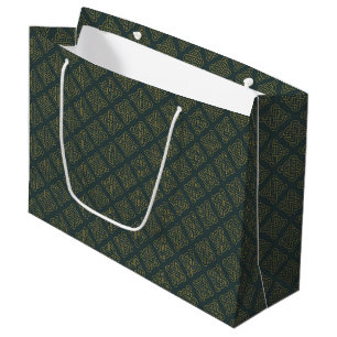 Elegant Celtic Knot Pattern Large Gift Bag