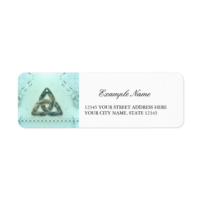 Elegant celtic knot return address label (Front)