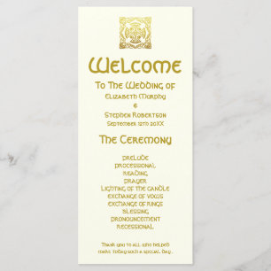 Elegant Celtic Wedding Gold Ceremony Program