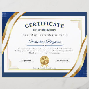 Elegant Certificate of Appreciation