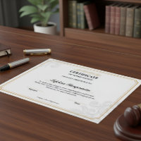 Elegant Certificate of Appreciation Gold Classic D