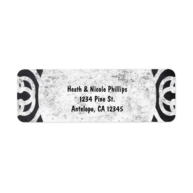 Elegant Chalk Frame Invitation Address Labels (Front)