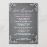 Elegant Chalkboard Bat Mitzvah Invitation<br><div class="desc">Make the big announcement in style with this awesome design!</div>