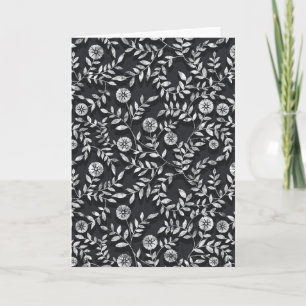 Elegant Chalkboard Floral Pattern Card