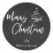 Elegant Chalkboard Script Merry Christmas Tree