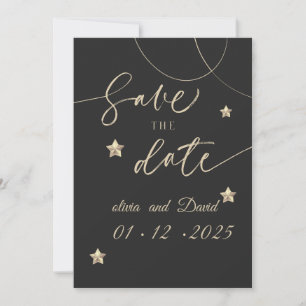 Elegant Chalkboard Style Save the Date Card Mode