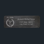 Elegant chalkboard trendy Christmas winter Return Address Label<br><div class="desc">Modern attractive professional design with contemporary touch. A touch of elegance and style.Customise with your monogram initial,  name and address details.</div>