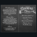 Elegant Chalkboard Wedding Ceremony Programs<br><div class="desc">Elegant Chalkboard Wedding Ceremony Programs.</div>