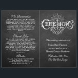 Elegant Chalkboard Wedding Ceremony Programs<br><div class="desc">Elegant Chalkboard Wedding Ceremony Programs.</div>