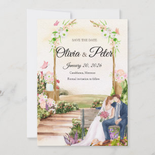 Elegant Chalkboard Wedding Invitation with love