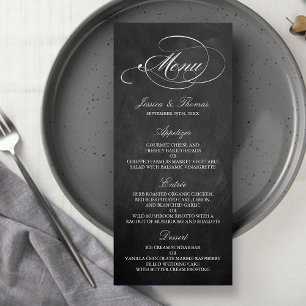 Elegant Chalkboard Wedding Menu Templates