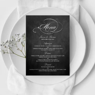 Elegant Chalkboard Wedding Menu Templates