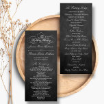 Elegant Chalkboard Wedding Program Template<br><div class="desc">Elegant Chalkboard Wedding Program Template.</div>