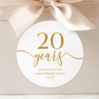 Elegant Champagne 20th Wedding Anniversary