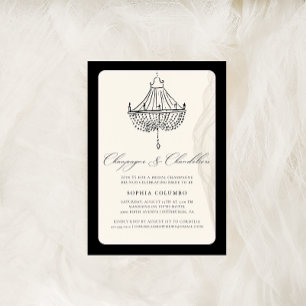 Elegant Champagne Brunch Bridal Shower Invitation