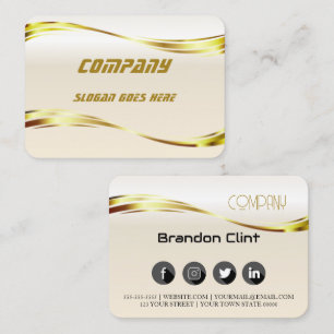 Elegant champagne colour  professional   business card