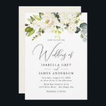 Elegant Champagne Floral Foliage Wedding  Invitation<br><div class="desc">More Elegant Wedding Invitations in the Little Bayleigh Store!</div>