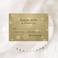 Elegant Champagne Gold and Black Bokeh Reply