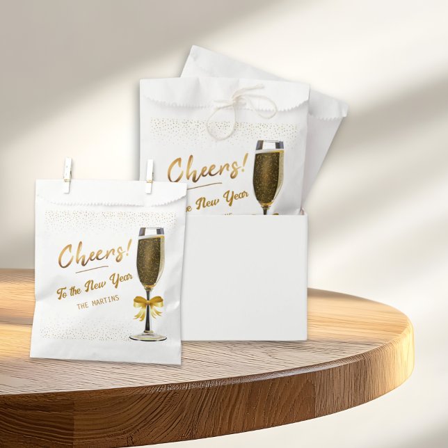 Elegant Champagne New Year's Eve Favour Bag (Creator Uploaded)