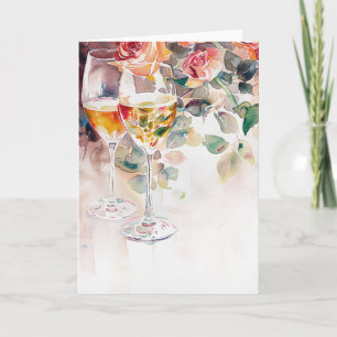 Elegant Champagne & Rose Engagement Announcement