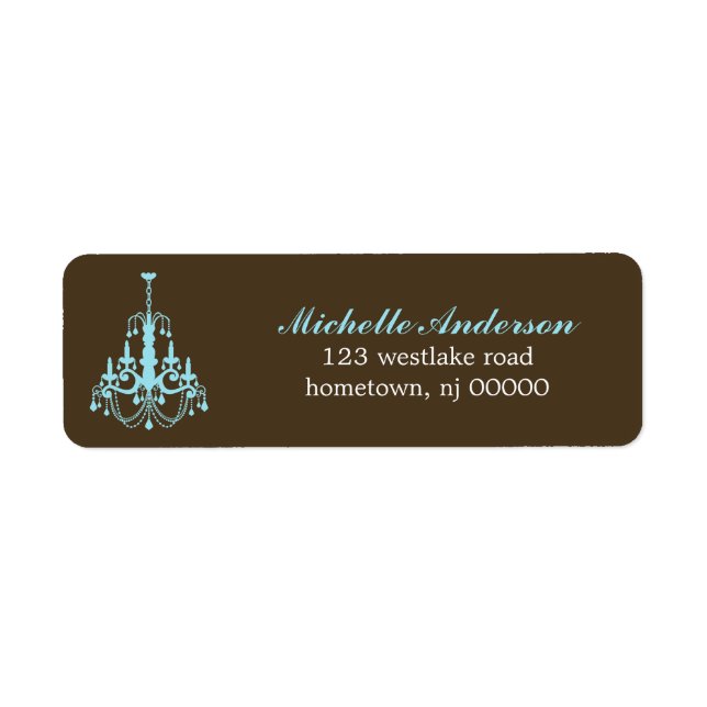 Elegant Chandelier Address Labels (Front)