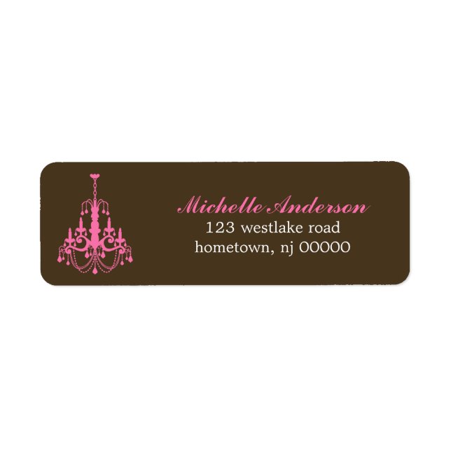 Elegant Chandelier Address Labels (Front)
