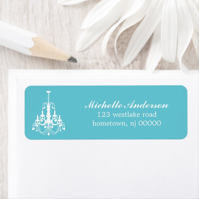 Elegant Chandelier Address Labels (Insitu)