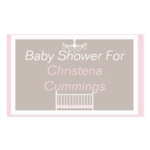 Elegant Chandelier Baby Shower Rectangle Sticker